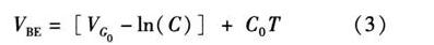 PN結關於溫度的變化方程可近似線性