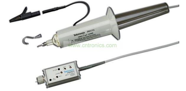 針對高壓測量推出的泰克P6015A是一種額定電壓高達20kV DC、峰值電壓可達40kV(100ms脈寬)的單端無源探頭