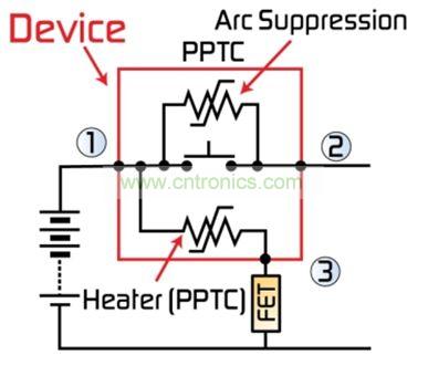 圖2：最新代MHP-SA器件整合了一個第三端子，用於外部激活