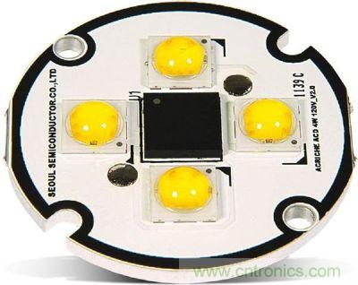 Acrich2　ACLED在LED數量增加、亮度表現提升，可直接AC電源驅動，簡省驅動電路設計空間與成本
