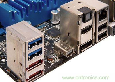 在高檔、新穎的主板，已經開始搭載Thunderbolt高速傳輸接口