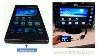 SlimPort支持新一代智能機和平板電腦連接至任何高清顯示設備，並兼容MyDP標準