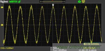 1KHz信號，測量值為913.894Hz