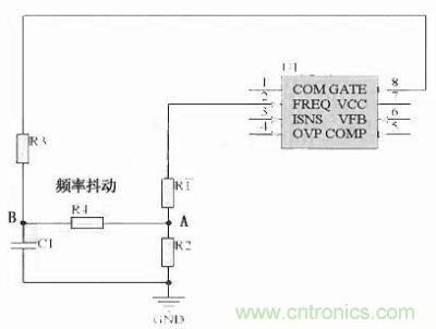 對於采用單顆鏡像電阻設定頻率，比如IR1150
