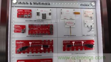 Molex MicroSIM、MicroSD、MicroUSB和MicroHDMI連接器
