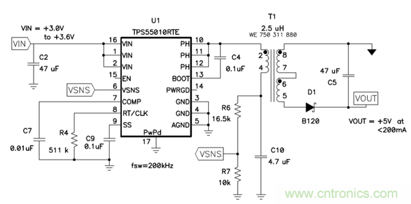 史上最簡隔離式偏壓電源電路，零件少價格低