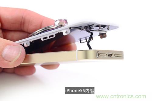 土豪金iPhone 5S拆解：內部結構升級，維修難度增加