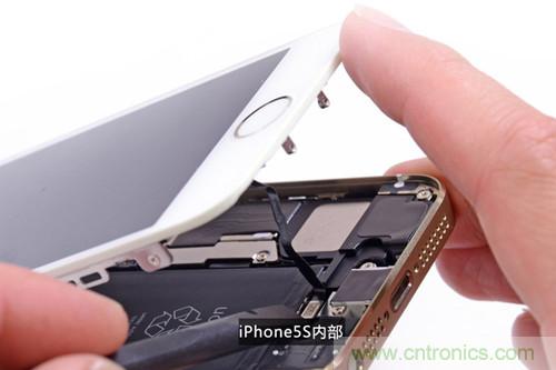 土豪金iPhone 5S拆解：內部結構升級，維修難度增加