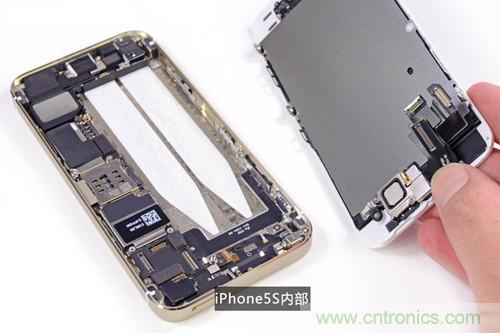 土豪金iPhone 5S拆解：內部結構升級，維修難度增加
