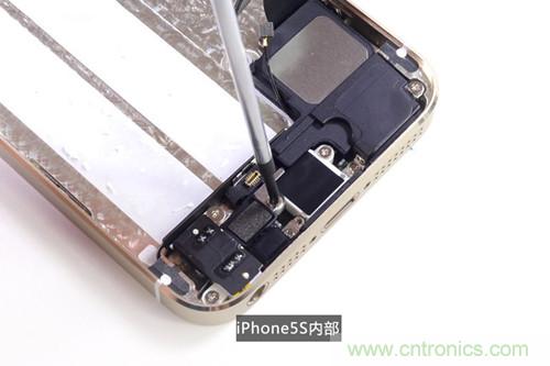 土豪金iPhone 5S拆解：內部結構升級，維修難度增加