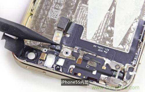 土豪金iPhone 5S拆解：內部結構升級，維修難度增加