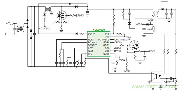 采用NCL30030的AC-DC開關控製器LED驅動方案