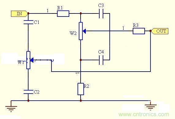 衰減式音調控製電路