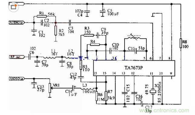 射頻調製器電路圖