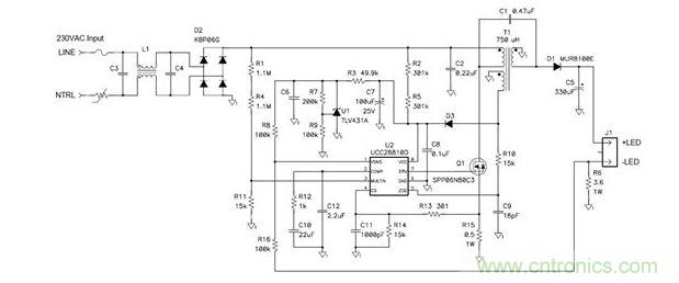 PFC-SEPIC轉換器可使用傳統PFC升壓控製器控製