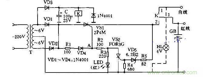 款6V千裏眼充電器電路設計