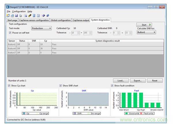 EZ-Click工具中的係統診斷選項卡