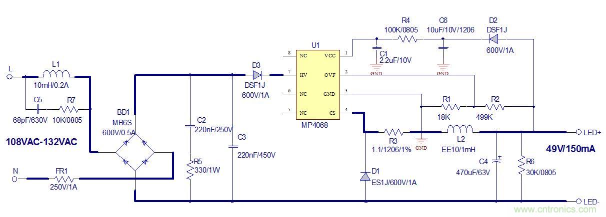 高兼容性、極簡的可控矽調光LED方案設計