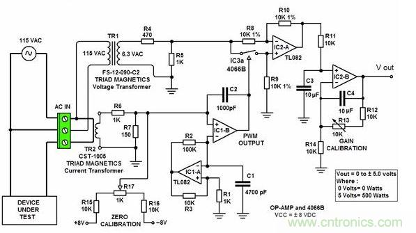 使用脈衝調製技術測量交流功耗