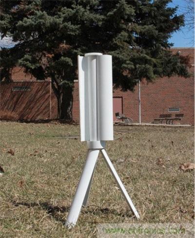 圖3：Skajaquoda的便攜式風力發電機Trinity，能產生15V的電源並儲存於內置15,000mAh鋰聚合物電池中。