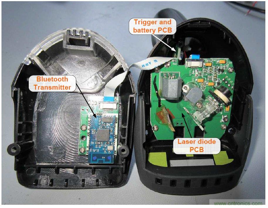 拆解45美元的藍牙無線條碼掃描槍，發現裏麵鏡中有鏡