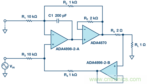 高精度、快速建立的大電流源