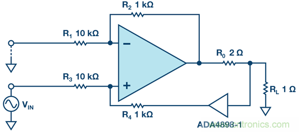 高精度、快速建立的大電流源