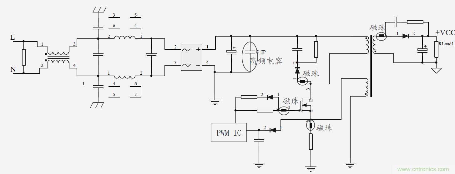 如何改善開關電源電路的EMI特性？