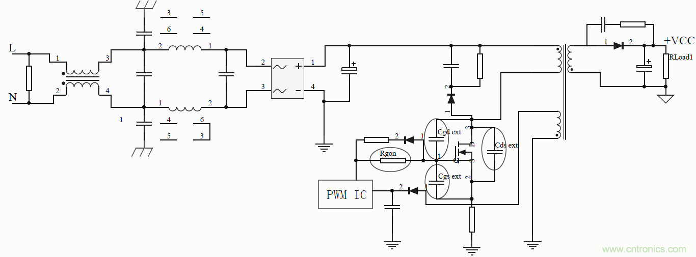 如何改善開關電源電路的EMI特性？