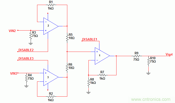 利用高速放大器實現低成本視頻多路複用