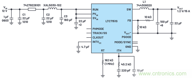 使用高效率、高頻率、低EMI DC/DC轉換器降低對陶瓷電容的電源要求