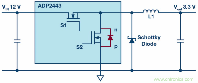 采用額外的肖特基二極管減少幹擾