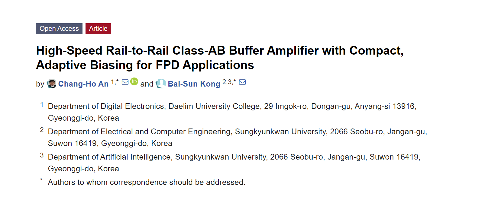 新型Class-AB緩衝放大器，適用於FPD應用