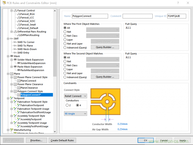 如何引腳接地十字焊盤，過孔完全接地?