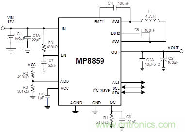 帶I2C控製的集成DC/DC升降壓變換器