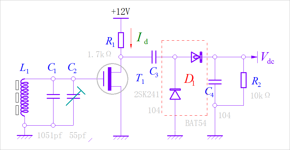 基於2SK241的導航150kHz信號的高頻放大檢波