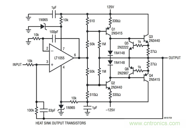 如何實現調整運放提供50V或更高的電壓？