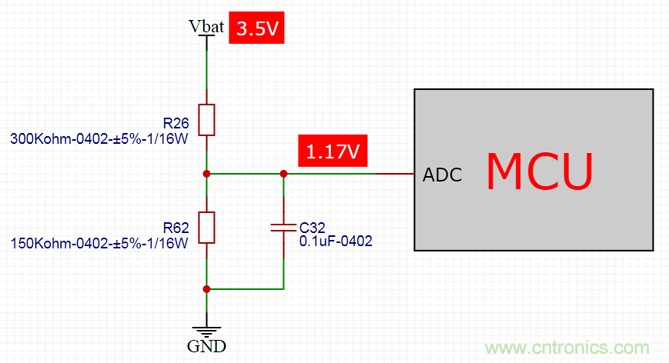 電池電壓偵測電路&ldquo;踩坑&rdquo;：分壓電阻的精度竟然是5%，不是1%