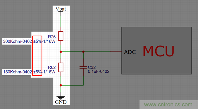 電池電壓偵測電路&ldquo;踩坑&rdquo;：分壓電阻的精度竟然是5%，不是1%