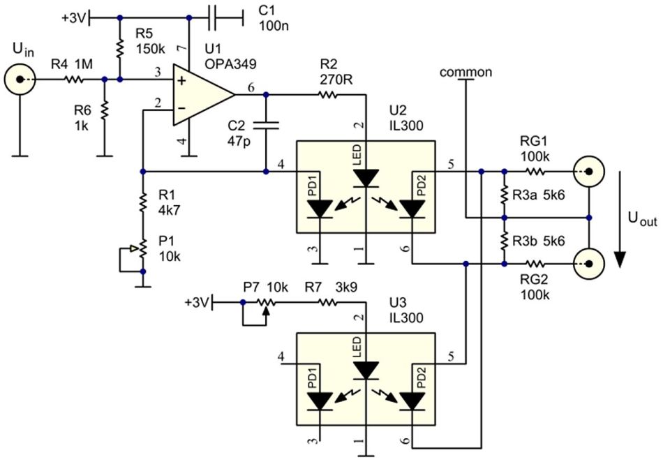 用於測試儀表放大器的差分光隔離驅動器