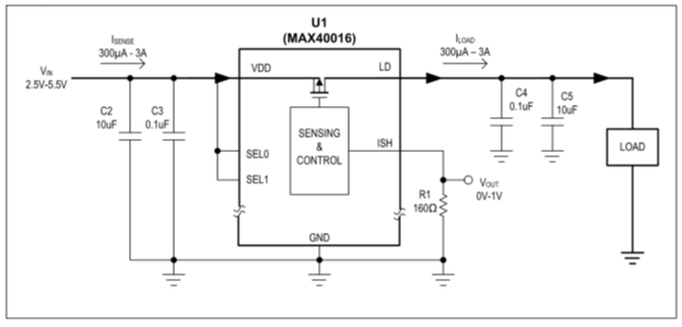 擴大40年期電源電壓範圍，從<300uA到3A無電阻電流檢測解決方案