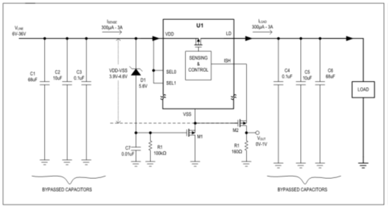 擴大40年期電源電壓範圍，從<300uA到3A無電阻電流檢測解決方案