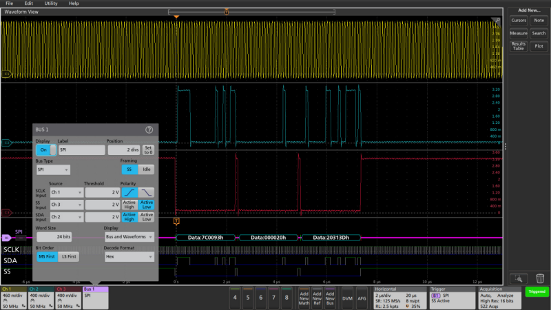 如何使用帶有I2C和SPI解碼的示波器排查係統問題