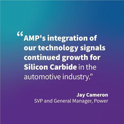 AMP 創新型電動汽車充電解決方案采用 Wolfspeed E-係列碳化矽器件