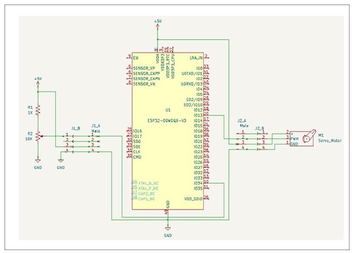 使用 M5Stack 內核控製基於電位器的伺服電機