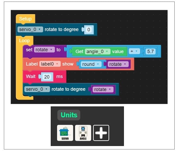 使用 M5Stack 內核控製基於電位器的伺服電機