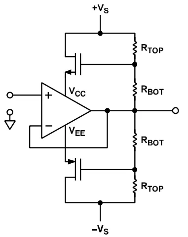 通過自舉擴展運算放大器工作範圍
